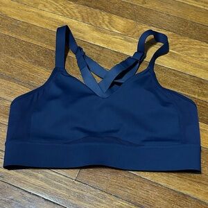 Brooks Drive Interlace Sports Bra, Navy Blue, Sz 36C/D
